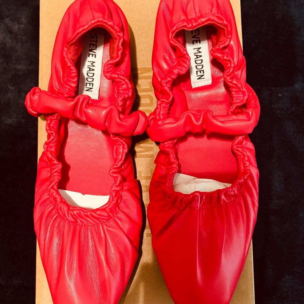 Steve Madden Vibrant Red Flats